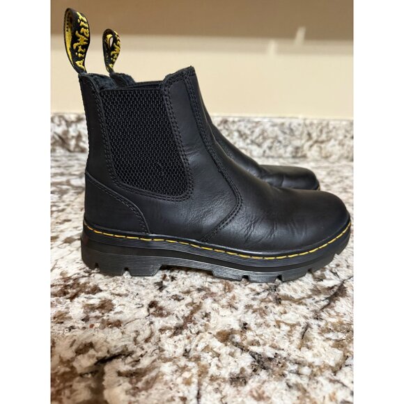 Doc Dr. Martens Embury Chelsea Women's Black Oiled Leather Ankle Boots US 6 - Picture 2 of 8